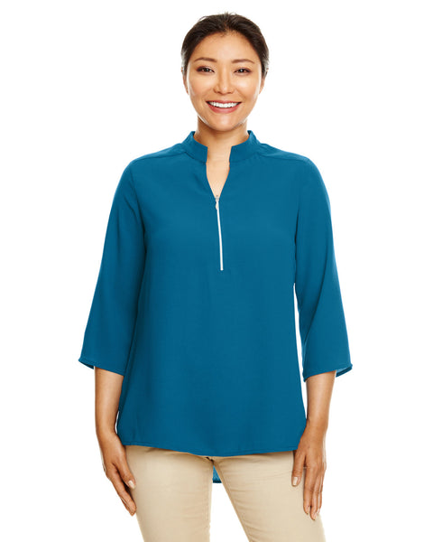 Devon & Jones Ladies' Perfect Fit3/4-Sleeve Crepe Tunic: DP611W