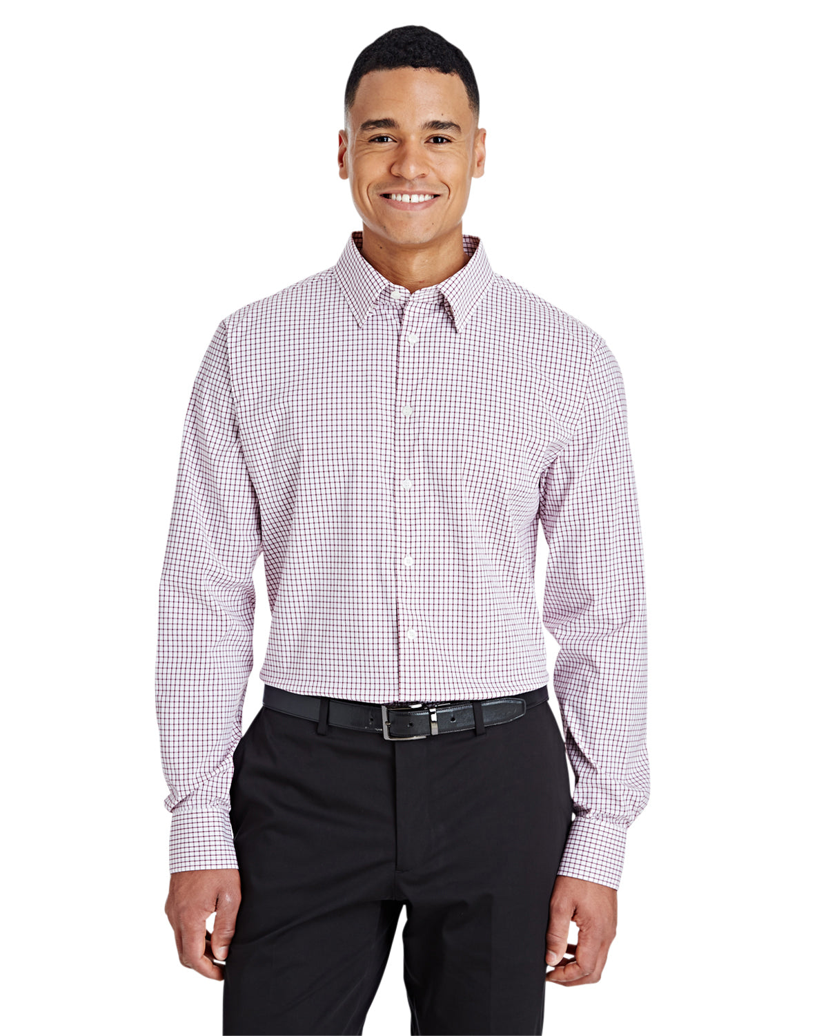 Devon & Jones CrownLux Performance™ Men's Micro Windowpane Shirt: DG540