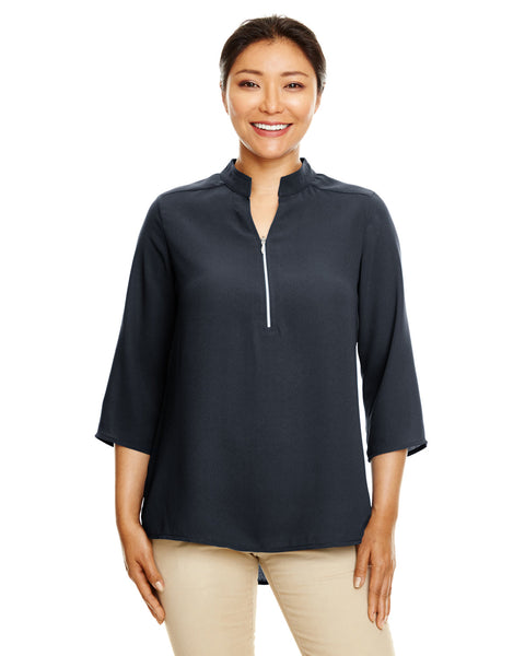 Devon & Jones Ladies' Perfect Fit3/4-Sleeve Crepe Tunic: DP611W