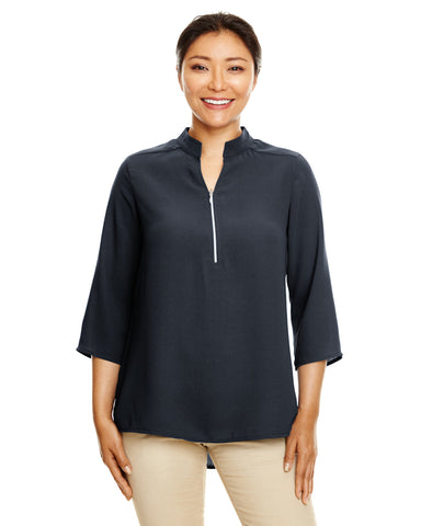 Devon & Jones Ladies' Perfect Fit3/4-Sleeve Crepe Tunic: DP611W